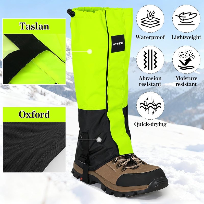 yuuzue Waterproof Adjustable Hiking Gaiters for Men and Women, Snow Boots-Gaiters for Hiking in Hunting Sand Mud Mountain Climbing Snowshoeing - Image 4